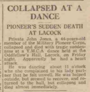 13019458 Private John Jones Pioneer Corps Newspaper Clipping